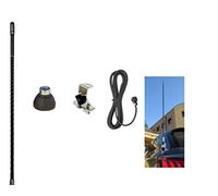 Kit CB SIRIO KIT1 avec antenne en fibre Flex-Log 3 de 88 cm et 300 W (s.t.), base 3/8", support antenne inox inclinable 2 directions, câble 4 m RG 58