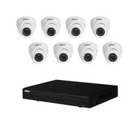 Kit CCTV Dahua 8X Caméras Dôme Hdcvi 1080P + DVR + Disque Dur 1 To