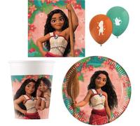 Kit (cde 4) anniversaire 8 enfants - vaiana- Moana - 8 gobelets - 20 serviettes - 8 assiettes et 8 ballons