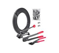 VEVOR Kit cerclage feuillard acier 183 m avec outil, tendeur et 300 scellés métalliques