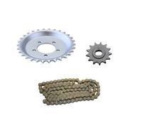 Kit chaîne 3 pièces argent 13/30 dents pour Hercules 221 222 MFH MF