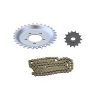 Kit chaîne 3 pièces argent 14/30 dents pour Hercules 221 222 MFH MF