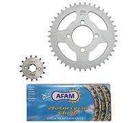 KIT CHAINE ADAPTABLE HONDA 125 CBR R 2004>2010 428 15x42 (DEMULTIPLICATION ORIGINE) -AFAM-