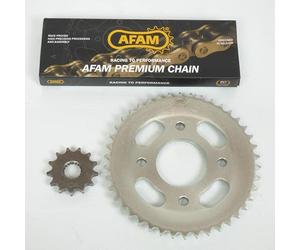 Kit chaîne Afam compatible avec Moto Archive motorcycle 125 Scrambler 2017 à 2020