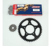 Kit chaîne Axring compatible avec Moto Suzuki 650 SV 2016 à 2025 15x47 Pas 520 Ø87mm