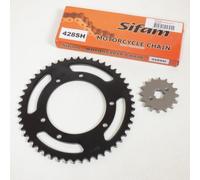 Kit Chaîne Axring Pour Moto Derbi 125 Baja 2010 À 2013 16 X 50 Pas 428 Neuf