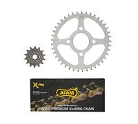 kit chaine compatible avec honda vt 125 c shadow 1999+2008 520 14x41 (diam couronne 58-90-10.5) (demultiplication origine) -afam-