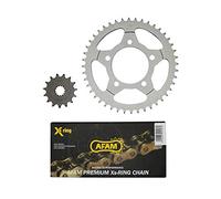 kit chaine compatible avec suzuki 650 sv s 1999+2007 525 15x44 (diam couronne 87-110-10.5) (demultiplication origine) -afam-