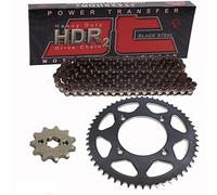 Kit chaîne compatible avec Yamaha YBR 125 ED 05-06 Chaîne JT 428 HDR 118 ouverte 14/45