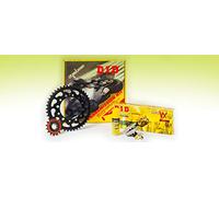 Kit chaîne de moto DID Honda CBR 600 F PC25/31 1991-1996 avec la chaîne de moto, la couronne, le pignon, attache chaîne + le spray spécial chaîne