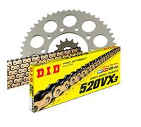 Kit chaîne DID 520 VX3 compatible avec Kawasaki KLE 500 LE500A 1991-1995