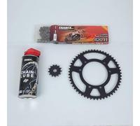 Kit chaîne FE compatible avec moto Derbi 50 Senda R X-Trem 2000 à 2004 13x53 P420 Al105mm