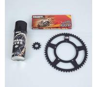 Kit chaîne FE compatible avec moto Generic 50 Trigger X 2006-2018 11x55 pas 420 alesage 105mm