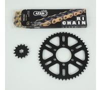 Kit chaîne FE compatible avec moto Yamaha 125 DTMX 1976 à 1982 14x49 Pas 428 Al 62mm