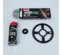 Kit Chaîne Fe Pour Moto Honda 125 Cbr 2004 À 2010 13x45 Pas 428 Al 54mm Neuf