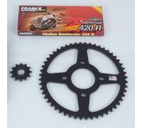 Kit chaîne France Equipement compatible avec Moto Masai 50 SM 2017 à 2018 12x52 Pas 420 alésage 58mm
