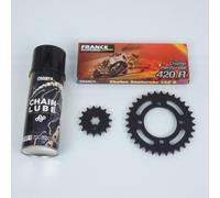 Kit Chaîne France Equipement Pour Moto Enfant Yamaha 80 Pw 1991-2011 15 X 32 / 21w / 4bc Neuf