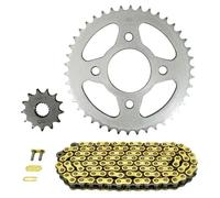 Afam Kit chaîne moto 09213102 - kit acier pour MASH 125 Seventy Five 2014-2015, gris, taille unique