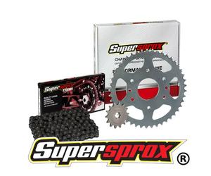 Kit chaîne moto Supersprox SPL Honda XL 125 V Varadero 2000-2016 Argenté 110 maillons