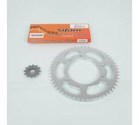Kit chaîne Sifam compatible avec moto Rieju 50 Mrt Pro 2009 à 2019 12x53 pas 420 Al 105mm