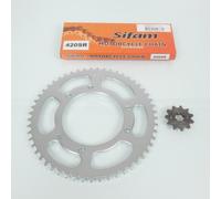 Kit Chaîne Sifam Pour Moto Derbi 50 Senda 2000 À 2005 11x53 Pas 420 Ø105mm Neuf