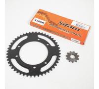 Kit Chaîne Sifam Pour Moto Malaguti 50 Xsm 2003 À 2006 11x48 Pas 420 / Alésage 105mm Neuf