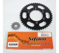 Kit Chaîne Sifam Pour Moto Rieju 50 Rr Castrol 2001 À 2007 Neuf