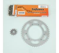 Kit Chaîne Sifam Pour Moto Rieju 50 Smx 2002 À 2005 11x48 Pas 420 / Alésage 105mm Neuf
