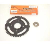 Kit Chaîne Yamaha Tzr Pour 50 Cc De 2004 A 2010 95y005080-Sr Etat Neuf Kit Chaîne Démultiplication D'origine 11x47 Qualité Hyper Renforcé.