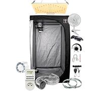 Kit Chambre de Culture Indoor Complet 40x40x120 60x60x140cm 80x80x160cm - LED 1000W Samsung LM281B Full Spectrum avec Variateur de Puissance…
