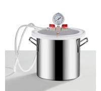 Kit chambre de dégazage sous vide pour moulage de résine et stabilisation du bois, en acier inoxydable avec couvercle acrylique transparent