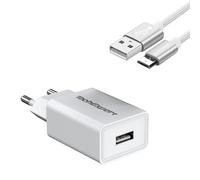 Kit Chargeur Blanc Compatible avec Tablettes Essentielb Smart'tab 1005, IT Works TM1010, Qimaoo 10 01QM, SANNUO K101, YOTOPT 10.1 3G K802 / K107 10.1”