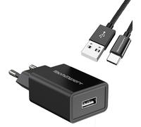 - Kit Chargeur Compatible Tablettes Et Smartphones Avec Port Usb Type C Noir 5v 2a 10watts