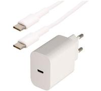 Kit chargeur mural - ERARD - USB-C M - Max 18 W - 5 V/3 A - 9 V/3 A - 12 V/1,5 A - Charge rapide - Blanc brillant