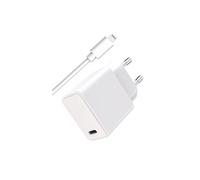 Kit Chargeur Secteur Rapide USB-C 20W avec Câble 1m USB-C Lightning WOW Blanc