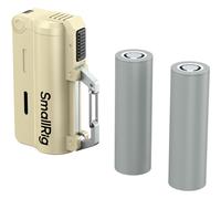 Kit chargeur SmallRig 6089 avec 2 batteries 21700 de 5000 mAh, marron sable