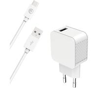 Bigben Connected Adaptateur secteur Smart IC 3 A USB-C sur câble blanc