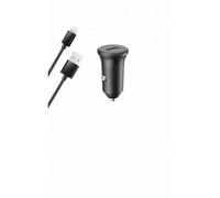 Kit Chargeur Voiture USB A 2.4A + Câble USB A / Lightning 1.2m Noir Bigben