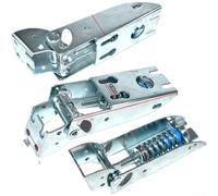 Kit Charnière 3 Trous avec Ressort - Montage pour porte Coulissante Congélateur Intégré - Pièce Détachée Métal pour robuste pour Liebherr pour miele - Lot de 3 avec 14.2cm(D)