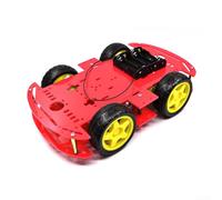 Kit Châssis pour voiture Robot Acrylique Pour Arduino Kit Châssis(red)