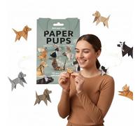 Kit Chats En Papier DIY, Origami Chatons Mignons, Modèles 3D Chat Chien Dinosaure, Sculpture Animal En Papier Pour Ados Et Adultes, Déco Bureau Étagère (Dog)