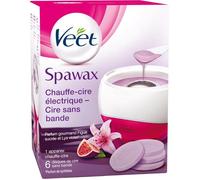 Kit Chauffe Cire Electrique et 6 recharges de cire - Epilation Cire Chaude sans Bande