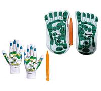 Kit chaussettes et gant de réflexologie blanche