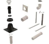Kit entrée plafond CHEMILUX B22p-B23p D110mm noir pour flexible UBBINK 100019