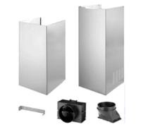 kit cheminee x2 +deflecteur + raccord pour hotte inox