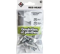 kit chevilles à expansion goulotte et plinthe RED HEAD, Diam.5 x L.25 mm G