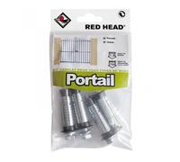 Kit chevilles à expansion portail RED HEAD - Diam.14 x L.55 mm - Acier - 4 chevilles G2X 14x55mm et 4 vis 8x60mm