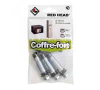 Kit chevilles à expansion - RED HEAD - G2x 14x55mm - Acier inox - Lot de 2 - Fixation coffre-fort