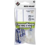 Kit chevilles à verrouillage de forme crémaillère double RED HEAD, Diam.8xL.50mm G