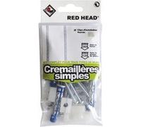 Kit chevilles à verrouillage de forme crémaillère simple RED HEAD, Diam.8xL.50mm G